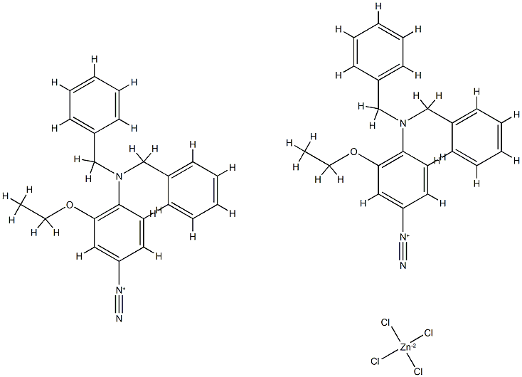 4-[bis(benzyl)amino]-3-ethoxybenzenediazonium tetrachlorozincate (2:1) Structure