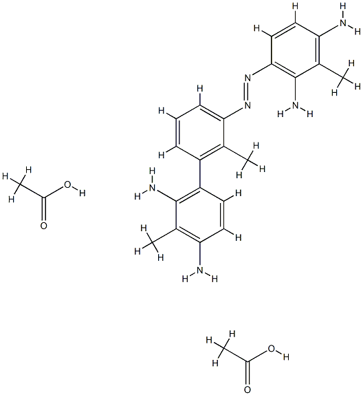 4,4'-[[2(or 4)-methyl-1,3-phenylene]azo]bis[2(or 6)-methylbenzene-1,3-diamine] diacetate Structure