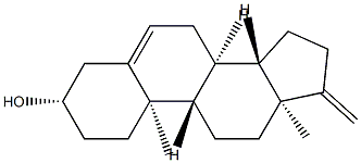 17-Methylene-androst-5-en-3β-ol Struktur