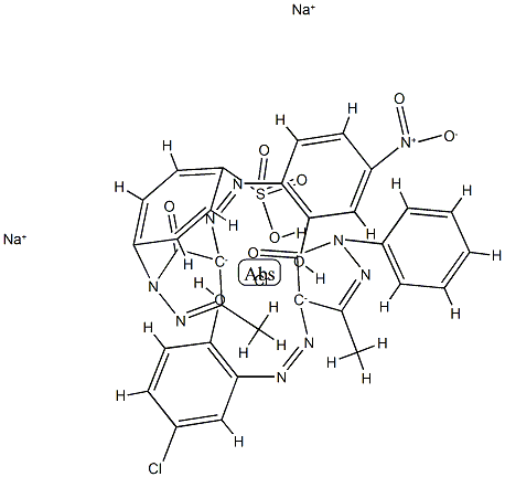 Chromate(2-), [4-[(5-chloro-2-hydroxyphenyl)azo]-2,4-dihydro-5-methyl-2-phenyl-3H-pyrazol-3-onato(2-)][4-[4,5-dihydro-4-[(2-hydroxy-4-nitrophenyl)azo]-3-methyl-5-oxo-1H-pyrazol-1-yl]benzenesulfonato(3-)]-, disodium|