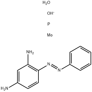 1,3-Benzenediamine, 4-(phenylazo)-, compd. with molybdenum hydroxide oxide phosphate 结构式