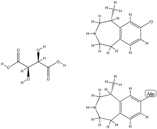 Lorcaserin-L-tartrate (2:1) Struktur