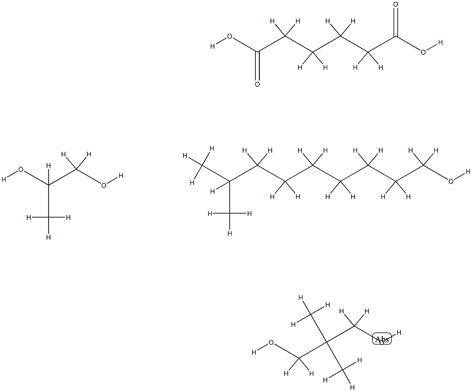 Hexanedioic acid, ester with 2,2-dimethyl-1,3-propanediol, isodecanol and 1,2-propanediol Structure