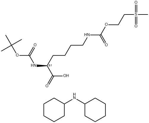 N2-(tert-butoxycarbonyl)-N6-[(2-mesylethoxy)carbonyl]-L-lysine, compound with dicyclohexylamine (1:1)  Struktur