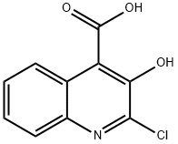 2-氯-3-羟基-4-喹啉羧酸 结构式