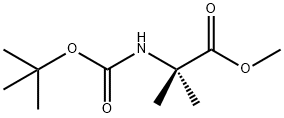 2-(TERT-ブチルトキシカルボニルアミノ)-2-メチルプロパン酸メチル 化学構造式