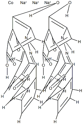 trisodium bis[2-[4-[(2-hydroxy-1-naphthyl)azo]benzoyl-3-hydroxy]benzoato(3-)]cobaltate(3-) Structure