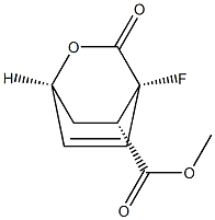 2-Oxabicyclo[2.2.2]oct-7-ene-5-carboxylicacid,4-fluoro-3-oxo-,methylester,(1R,4S,5R)-rel-(9CI) Structure