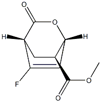 2-Oxabicyclo[2.2.2]oct-7-ene-6-carboxylicacid,8-fluoro-3-oxo-,methylester,(1R,4R,6R)-rel-(9CI) 化学構造式