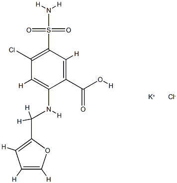 potassium 4-chloro-2-(2-furylmethylamino)-5-sulfamoyl-benzoic acid chl oride 结构式