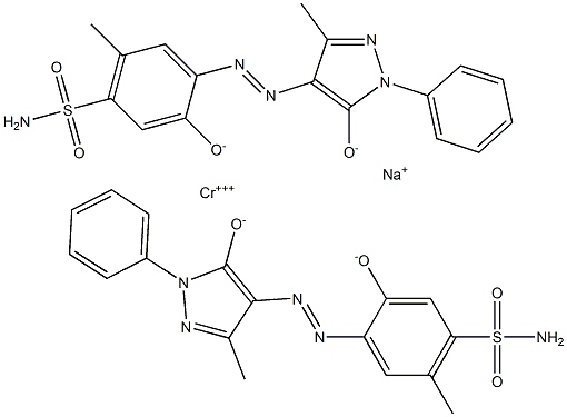 84812-61-3 sodium bis[4-[(4,5-dihydro-3-methyl-5-oxo-1-phenyl-1H-pyrazol-4-yl)azo]-5-hydroxy-2-methylbenzene-1-sulphonamidato(2-)]chromate(1-) 