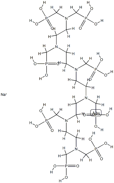 [[3,6,9,12-tetrakis(phosphonomethyl)-3,6,9,12-tetraazatetradecane-1,14-diyl]bis[nitrilobis(methylene)]]tetrakisphosphonic acid, sodium salt Structure