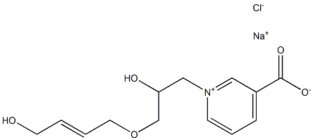 3-carboxylato-1-[2-hydroxy-3-[(4-hydroxy-2-butenyl)oxy]propyl]pyridinium sodium chloride Structure