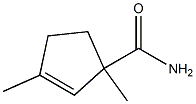 2-Cyclopentene-1-carboxamide,1,3-dimethyl-(9CI),84884-06-0,结构式