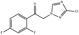 2-(3-chloro-1H-1,2,4-triazole-1-)-1-(2,4-difluorophenyl)ethanone Struktur