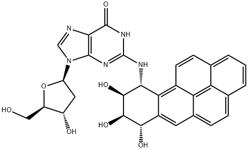 (-)-trans-anti-N2-BPDE-dG Struktur