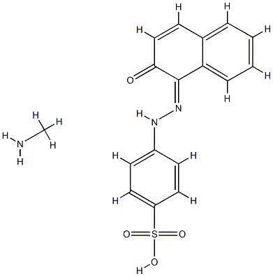 4-[(2-ヒドロキシ-1-ナフチル)アゾ]ベンゼンスルホン酸・メタンアミン 化学構造式