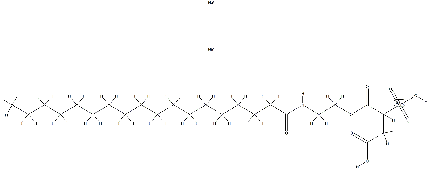 disodium C-[2-[(1-oxooctadecyl)amino]ethyl] sulphonatosuccinate Struktur