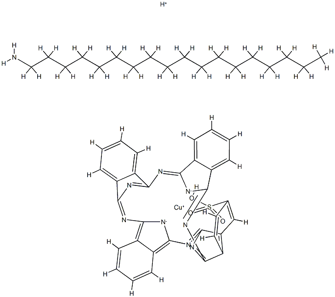 hydrogen [29H,31H-phthalocyanine-2-sulphonato(3-)-N29,N30,N31,N32]cuprate(1-), compound with octadecylamine (1:1) 结构式