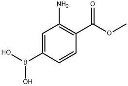 4-Methoxycarbonyl-3-Amino-boronic acid 化学構造式