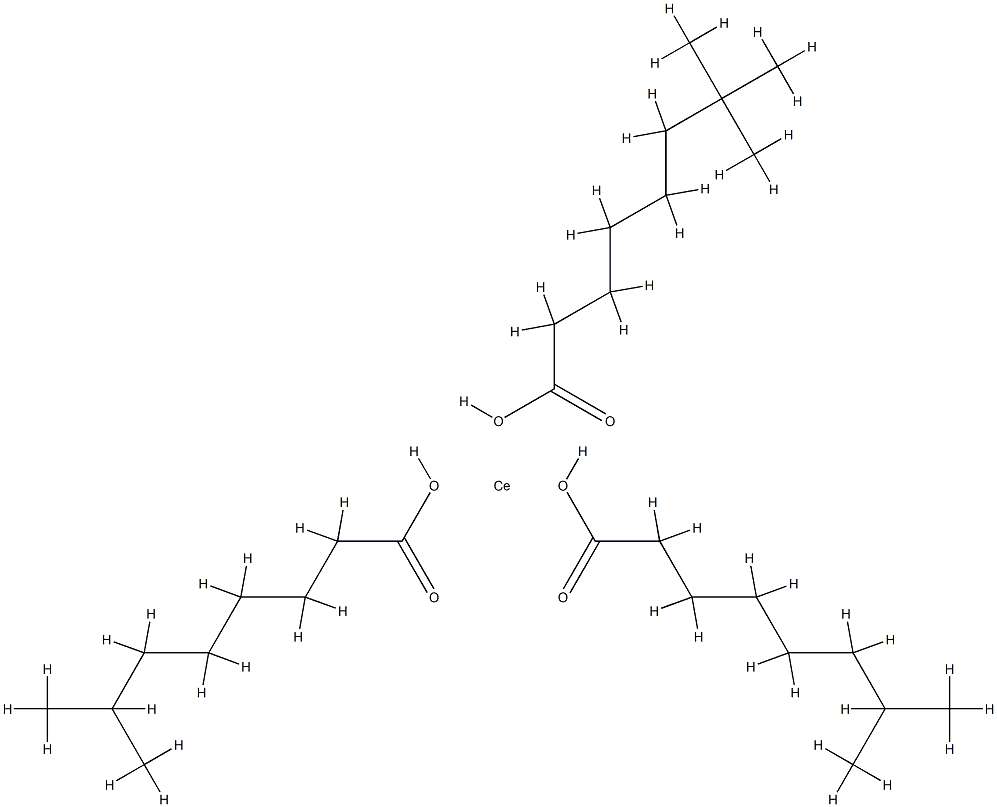 bis(isononanoato-O)(neodecanoato-O)cerium,85118-08-7,结构式