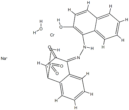 sodium hydroxy[3-hydroxy-4-[(2-hydroxy-1-naphthyl)azo]naphthalene-1-sulphonato(3-)]chromate(1-) 结构式