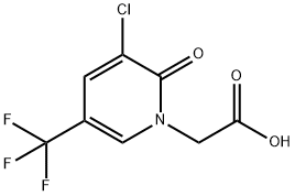 [3-chloro-2-oxo-5-(trifluoromethyl)-1(2H)-pyridinyl]acetic acid(SALTDATA: FREE) Struktur