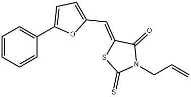 (5Z)-5-[(5-phenylfuran-2-yl)methylidene]-3-prop-2-enyl-2-sulfanylidene-1,3-thiazolidin-4-one, 851305-26-5, 结构式