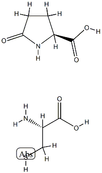 5-オキソ-L-プロリン・L-システイン 化学構造式