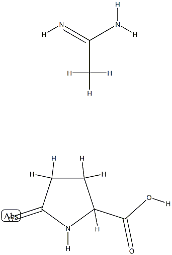 5-oxo-DL-proline, compound with acetamidine (1:1),85136-18-1,结构式