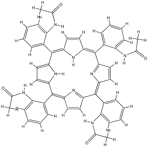 3,1-meso-tetrakis(2-acetamidophenyl)porphyrin Structure