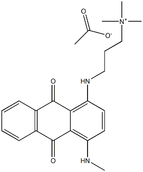 3-[[9,10-dihydro-4-(methylamino)-9,10-dioxo-1-anthryl]aminopropyl]trimethylammonium acetate Structure