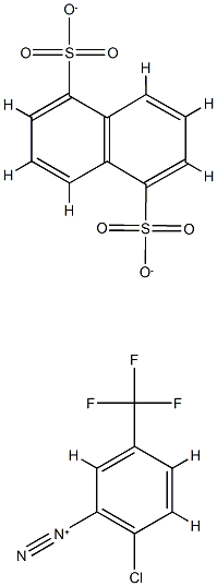 2-chloro-5-(trifluoromethyl)benzenediazonium naphthalene-1,5-disulphonate (1:1) Structure