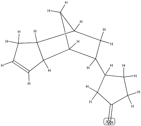 3-[3a,4,5,6,7,7a-hexahydro-4,7-methano-1H-inden-5(or 6)-yl]cyclopentan-1-one Structure