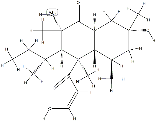 (2S,3R,4R,4aα,8aβ)-3,4,4a,5,6,7,8,8a-Octahydro-2β,7β-dihydroxy-4-[(Z)-3-hydroxy-1-oxo-2-propenyl]-2α,4,5α,7α-tetramethyl-3-[(R)-1-methylpropyl]-1(2H)-naphthalenone 结构式
