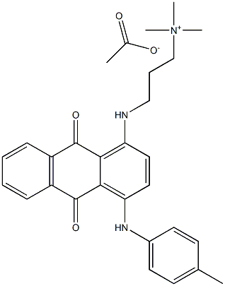 3-[[9,10-dihydro-9,10-dioxo-4-[(p-tolyl)amino]-1-anthryl]aminopropyl]trimethylammonium acetate,85283-81-4,结构式