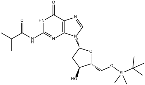 N-Isobutyryl-5'-O-tert-butyldiMethylsilyl-2'-deoxyguanosine, 97% Struktur