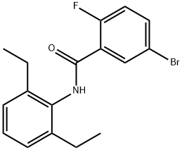 5-bromo-N-(2,6-diethylphenyl)-2-fluorobenzamide 化学構造式