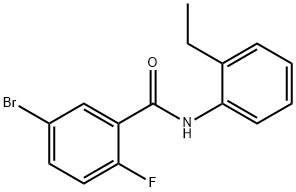 5-bromo-N-(2-ethylphenyl)-2-fluorobenzamide Struktur