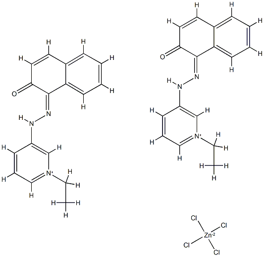 1-ethyl-3-[(2-hydroxynaphthyl)azo]pyridinium tetrachlorozincate (2:1),85392-67-2,结构式