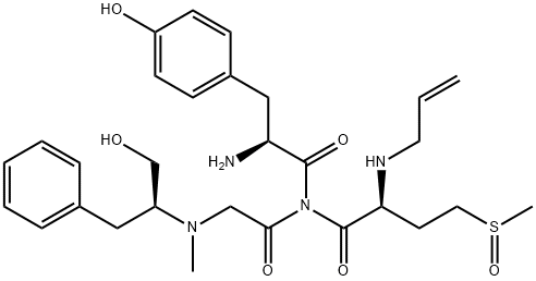 N-(2-Propenyl)-L-Tyr-4-(methylsulfinyl)-L-Abu-Gly-N-[(S)-1-hydroxymethyl-2-phenylethyl]-N-methyl-NH2,85438-26-2,结构式