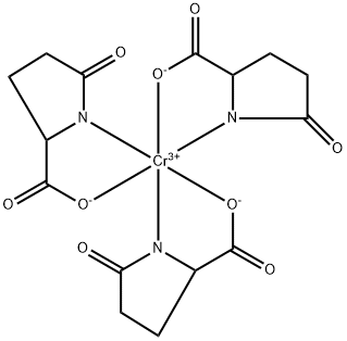 tris(5-oxo-L-prolinato-N1,O2)chromium Struktur