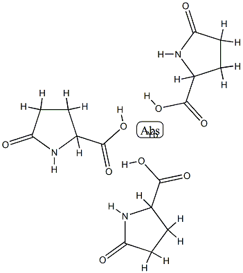 tris(5-oxo-DL-prolinato-N1,O2)ytterbium 化学構造式