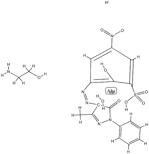 85443-64-7 hydrogen [3-[(4,5-dihydro-3-methyl-5-oxo-1-phenyl-1H-pyrazol-4-yl)azo]-2-hydroxy-5-nitrobenzenesulphonato(3-)]hydroxychromate(1-), compound with 2-aminoethanol (1:1)