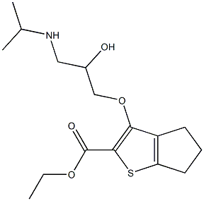 ethyl 6-[2-hydroxy-3-(propan-2-ylamino)propoxy]-8-thiabicyclo[3.3.0]oc ta-6,9-diene-7-carboxylate,85462-71-1,结构式