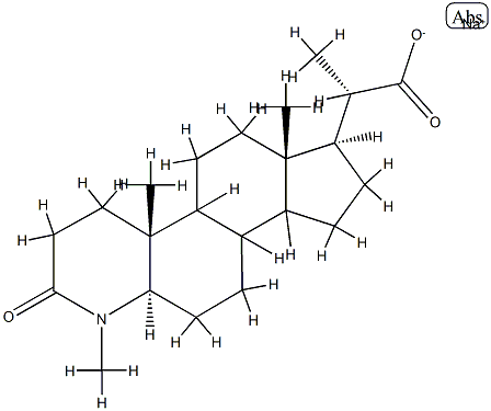 4-Methyl-4-aza-3-oxo-5alpha-pregnane-20-carboxylate Structure