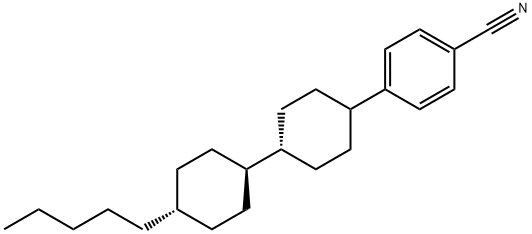 4-[trans-4-(trans-4-Pentylclohexyl) cyclohexyl]benzonetrile Structure