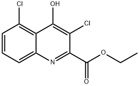 Kynurenic  acid,  3,5-dichloro-,  Et  ester  (5CI) 化学構造式