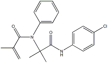 2-Propenamide,N-[2-[(4-chlorophenyl)amino]-1,1-dimethyl-2-oxoethyl]-2-methyl-N-phenyl-(9CI) Structure