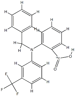 Benzoic-carboxy-14C  acid,  2-[(phenylmethyl)[3-(trifluoromethyl)phenyl]amino]-  (9CI)|